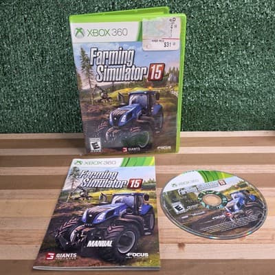 FARMING SIMULATOR 15 (Microsoft Xbox 360, 2015) Complete | CIB ~Tested & Working