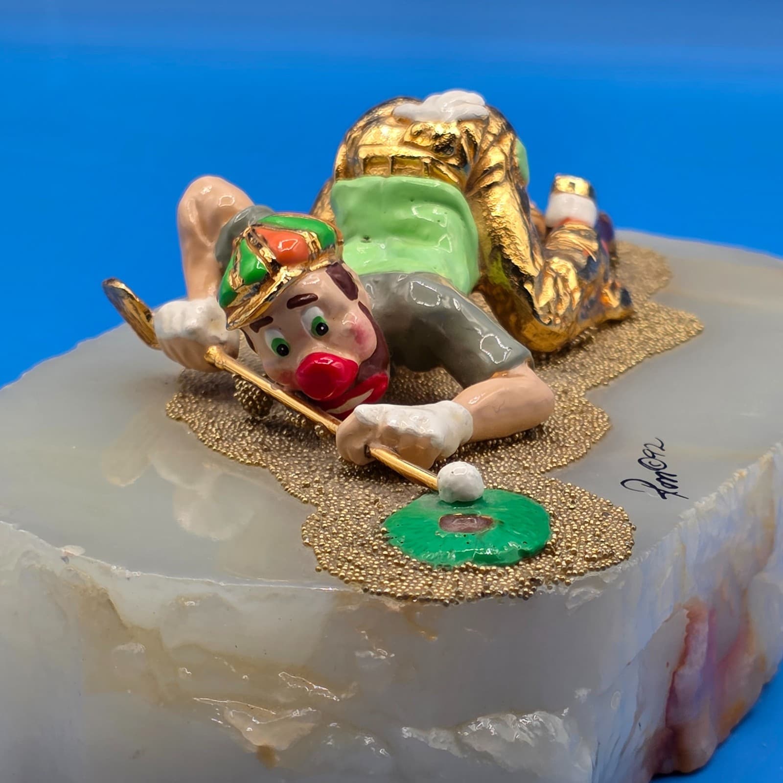 Ron Lee Clown Golfer 1990 Vintage Figurine 1857/7500 - Thumbnail 10