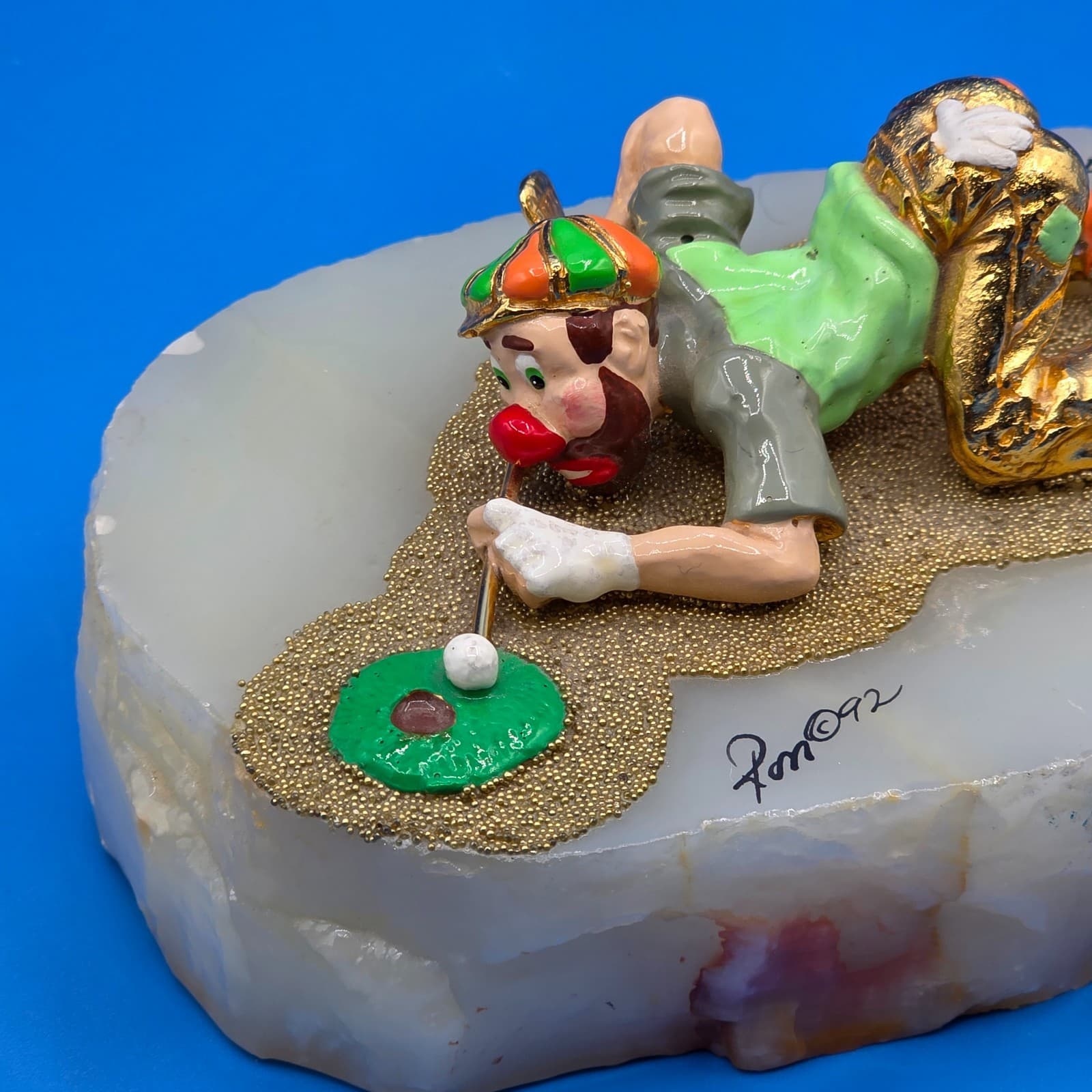 Ron Lee Clown Golfer 1990 Vintage Figurine 1857/7500 - Thumbnail 3