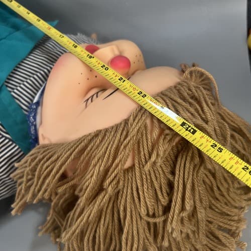 Vintage collectible Ice Cream Doll 1980’s Boy Rare Overalls 24” Huge - Thumbnail 7