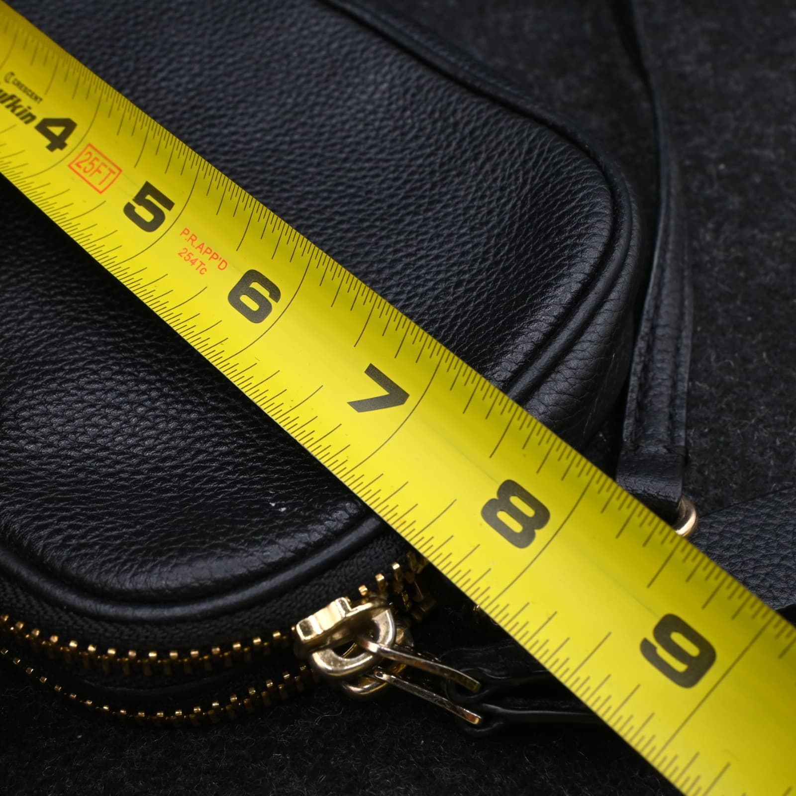 READ Coach Mini Jamie Camera Bag Black Pebble Leather Signature Crossbody Purse - Thumbnail 14