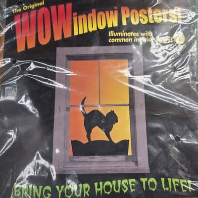 WOWindow Posters! Halloween 'Black Cat' Translucent Window Poster 35"x60" - Thumbnail 2