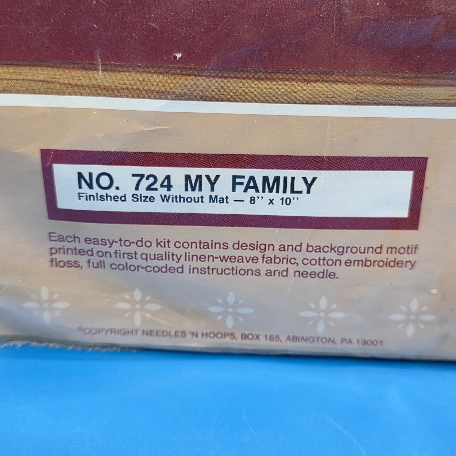 Needles 'N Hoops Prints Charming Counted Cross Stitch Kit #724 MY FAMILY~~NIP!! - Thumbnail 5