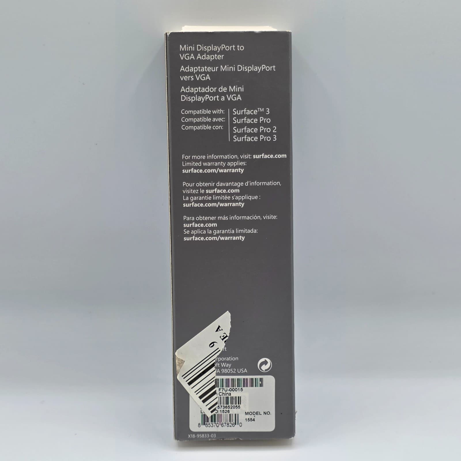 Microsoft Surface Mini DisplayPort to VGA Adapter 1554 R7X-00018 For Surface 3 P - Thumbnail 4