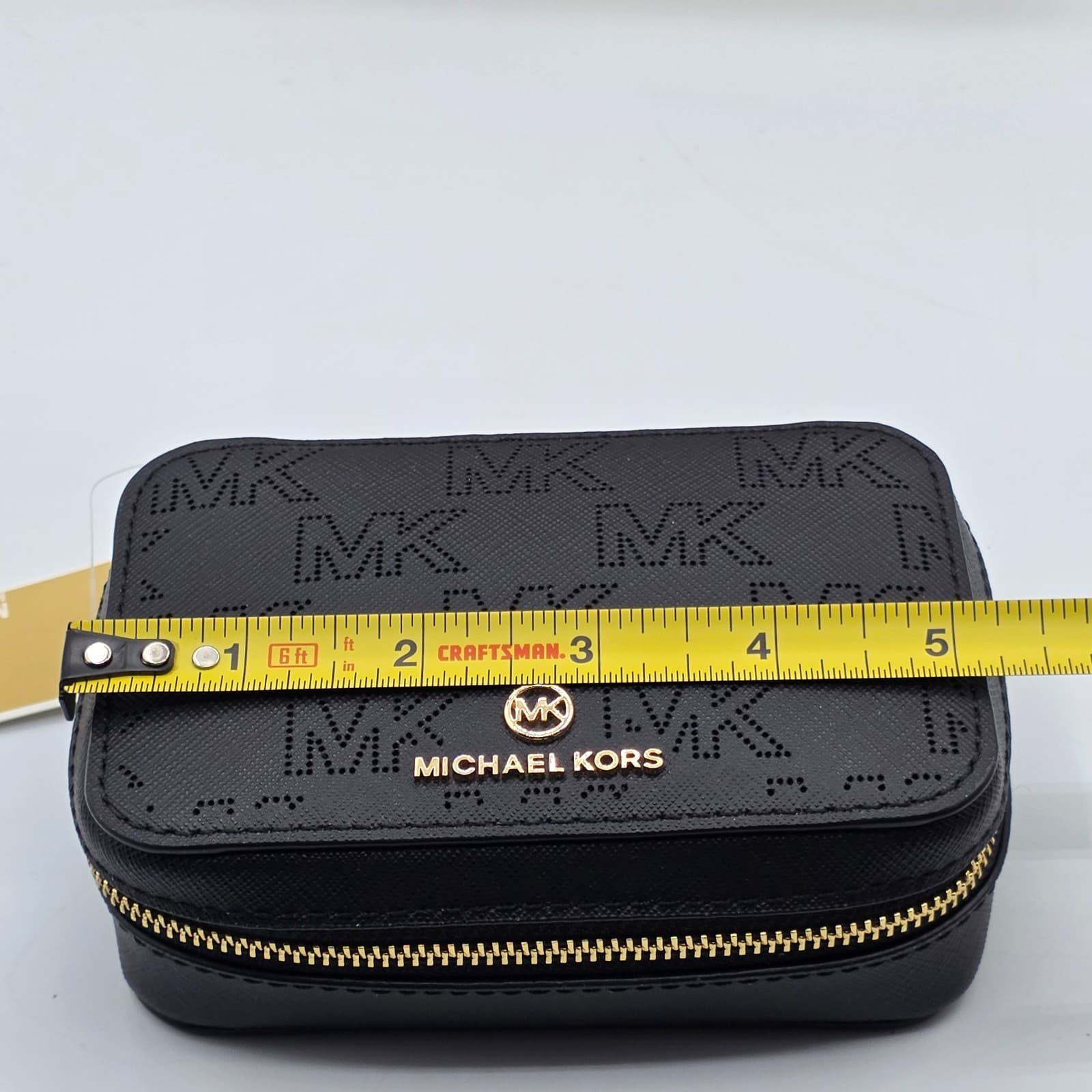 NWT Michael Kors Giftables Small Jewelry Case Box Leather Black Travel $128 MK - Thumbnail 10