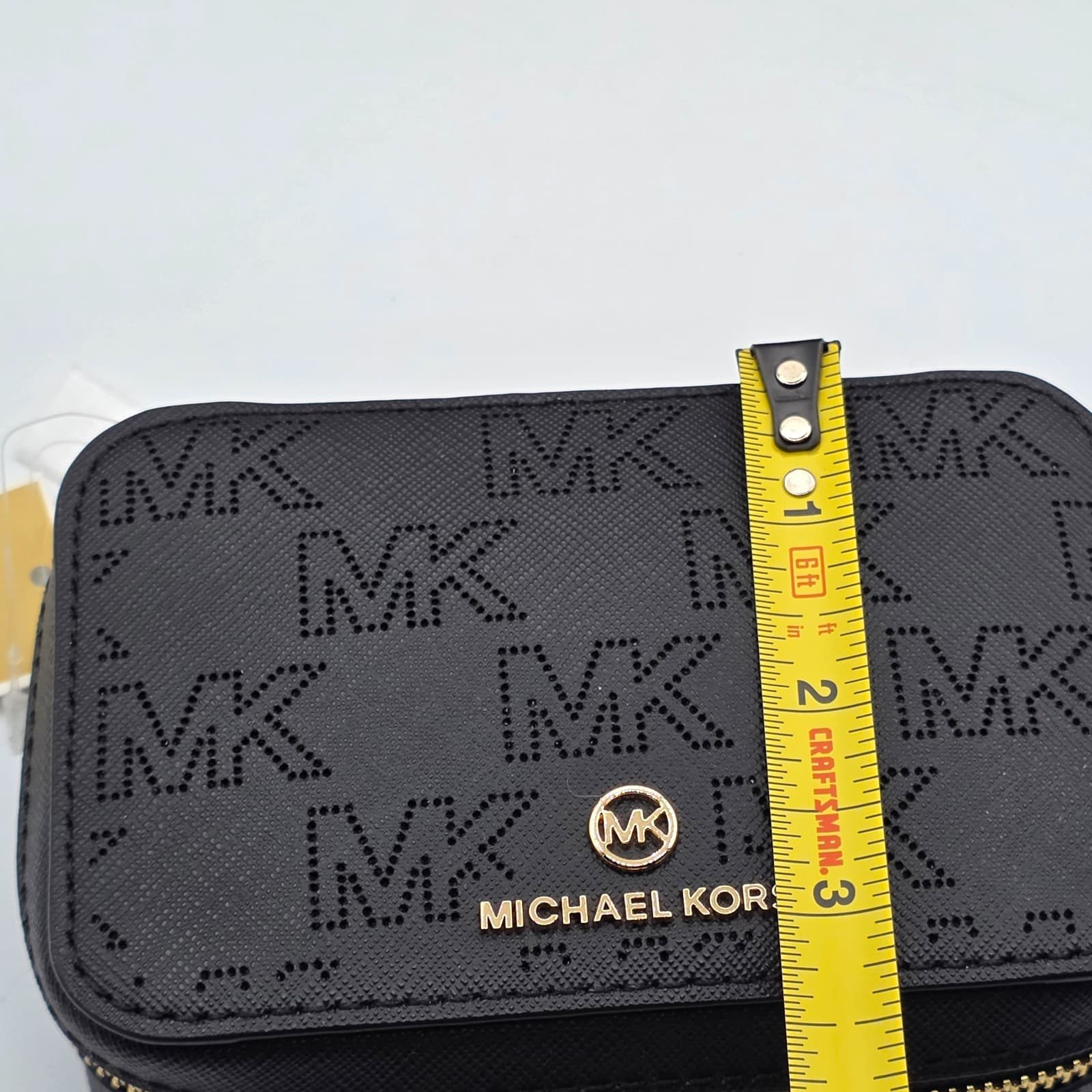 NWT Michael Kors Giftables Small Jewelry Case Box Leather Black Travel $128 MK - Thumbnail 11