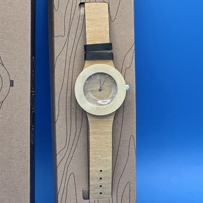 Wooden Watch By Analog Watch Co. Carpenter Collection Silver Heart & Maple - Thumbnail 2