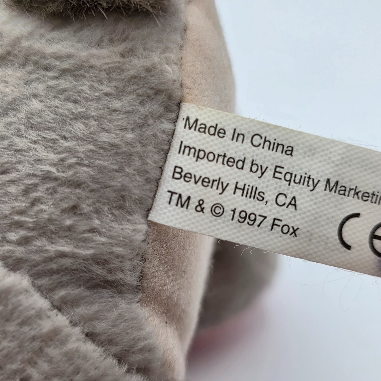 VTG 1997 Anastasia Pooka Puppy Dog Plush Gray Flapping Ears 8.5” FOX Toy 90s - Thumbnail 7