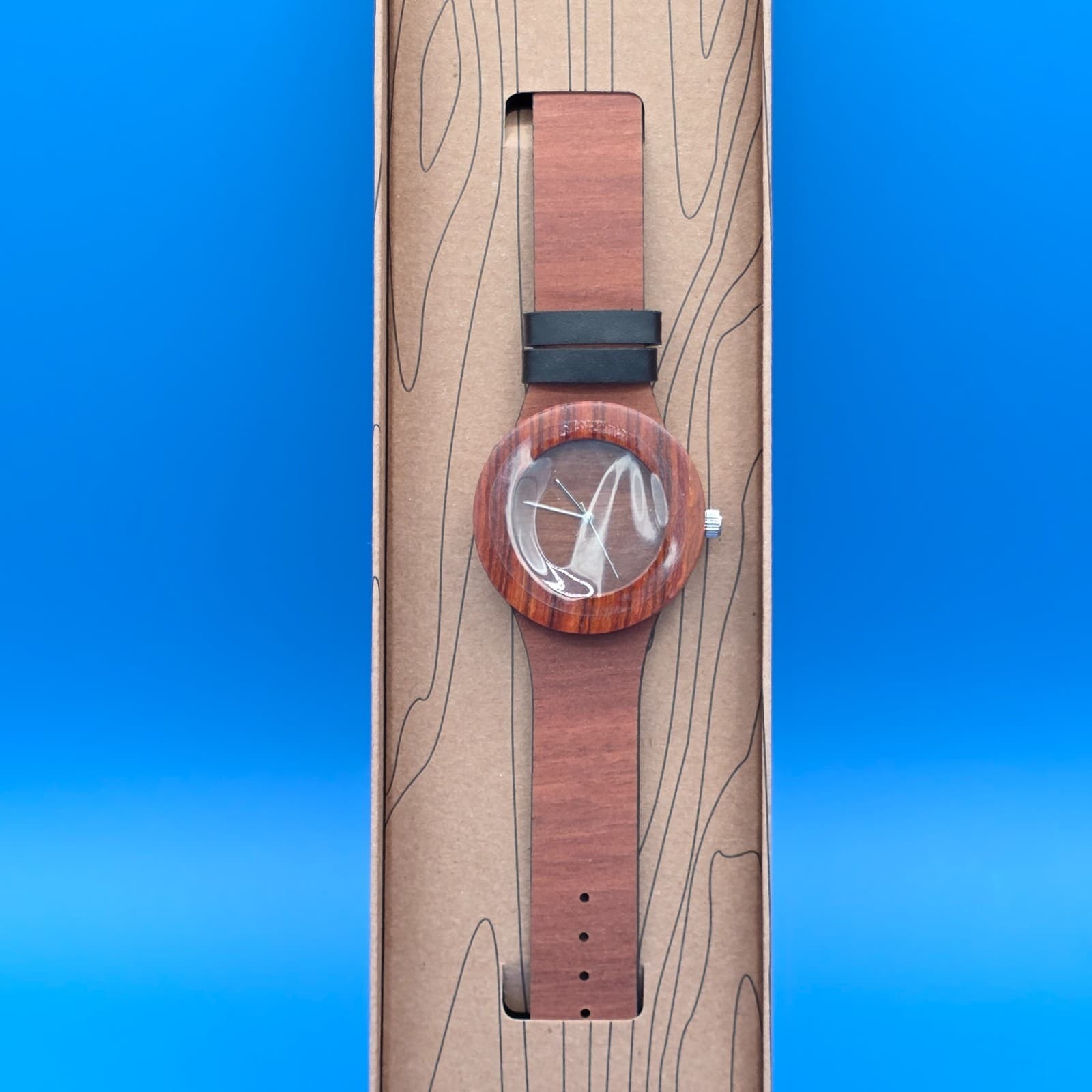 Wooden Watch By Analog Watch Co. Carpenter Collection Makore & Red Sander - Thumbnail 2