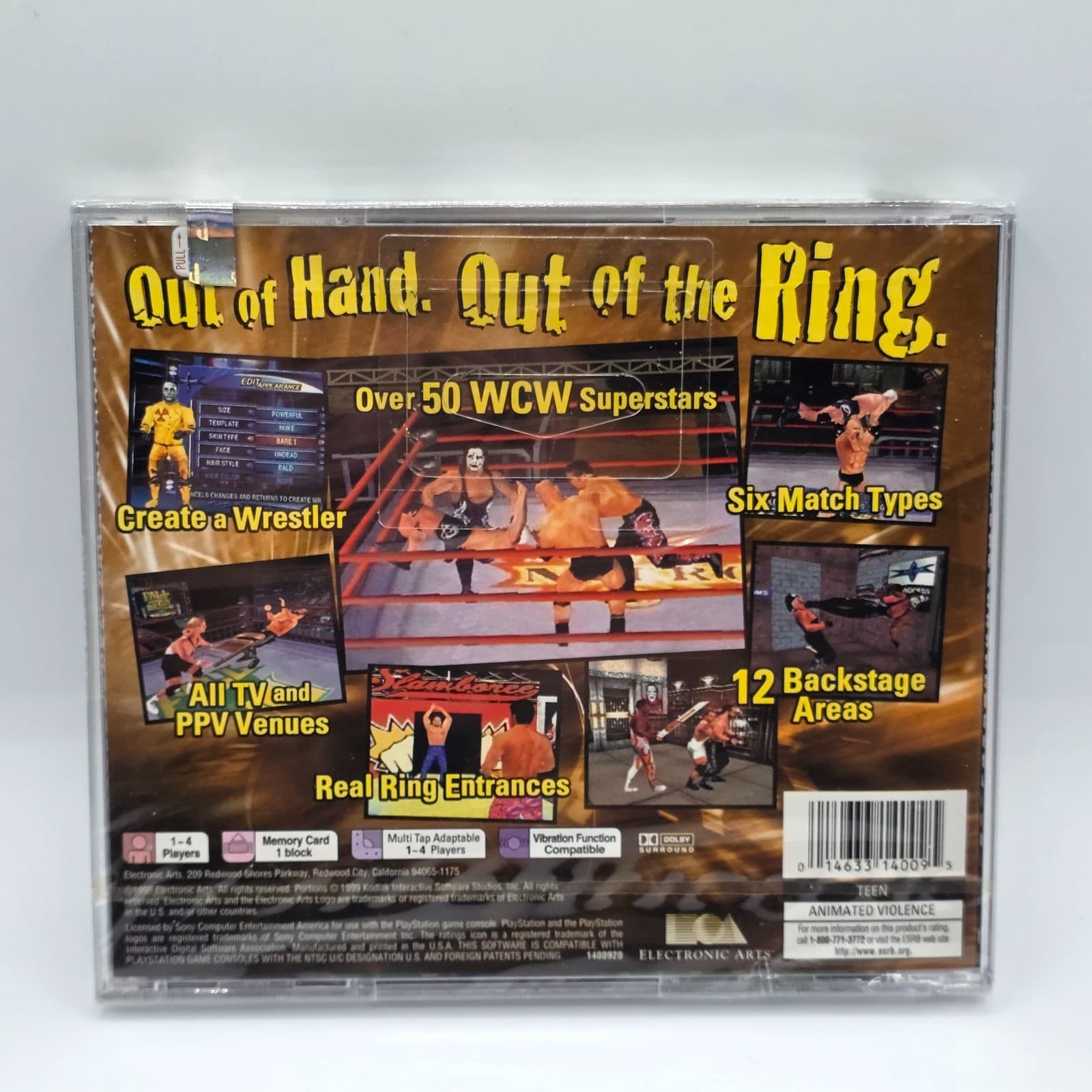 WCW Mayhem Wrestling Black Label NEW factory sealed Playstation 1 one - Thumbnail 2