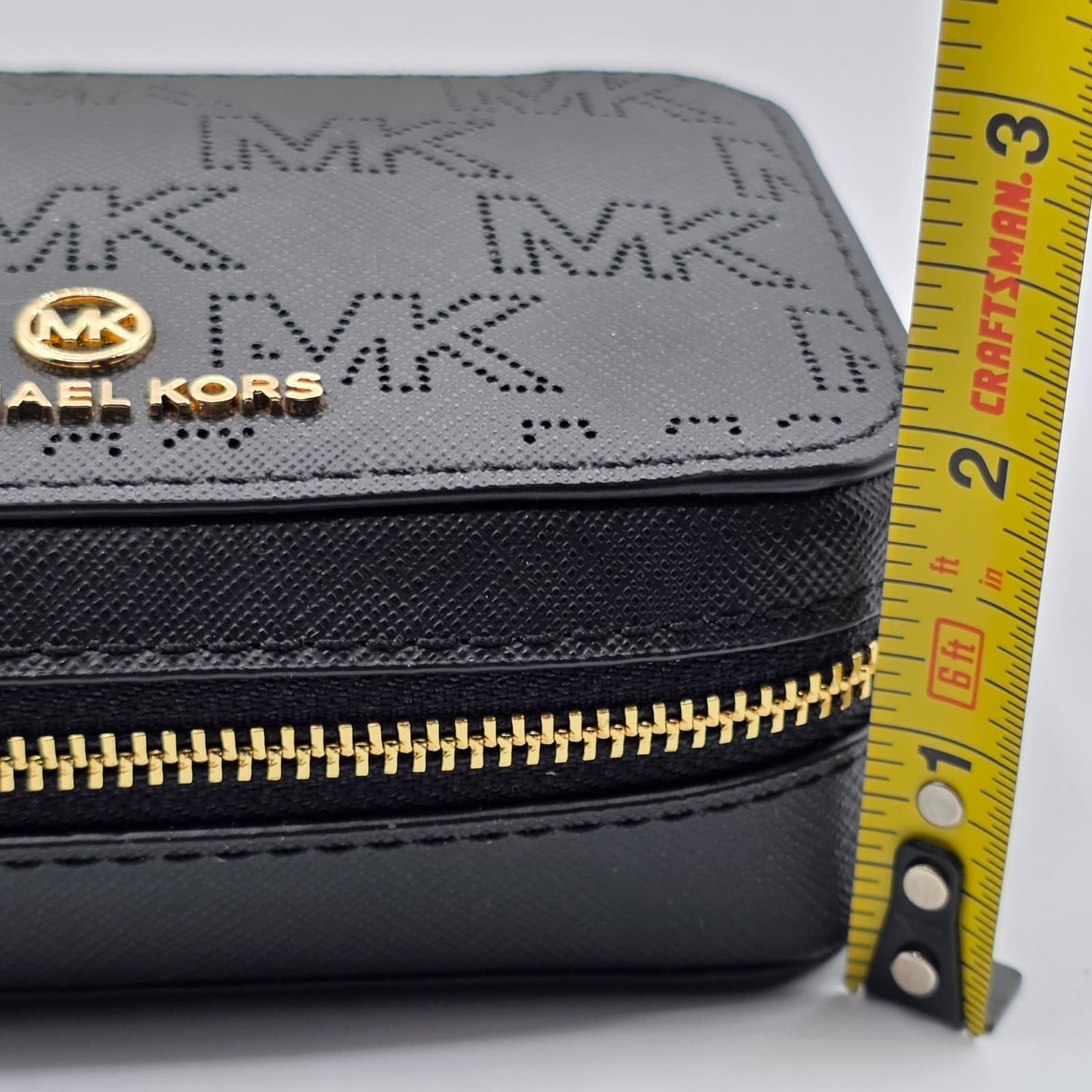 NWT Michael Kors Giftables Small Jewelry Case Box Leather Black Travel $128 MK - Thumbnail 12