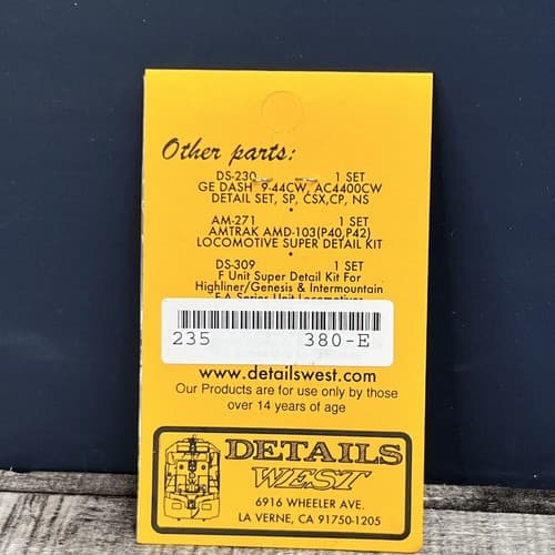 Details West #FE-380 HO Bay Window Caboose Marker Lights-SP Frog Eye (2)-NIP - Thumbnail 3