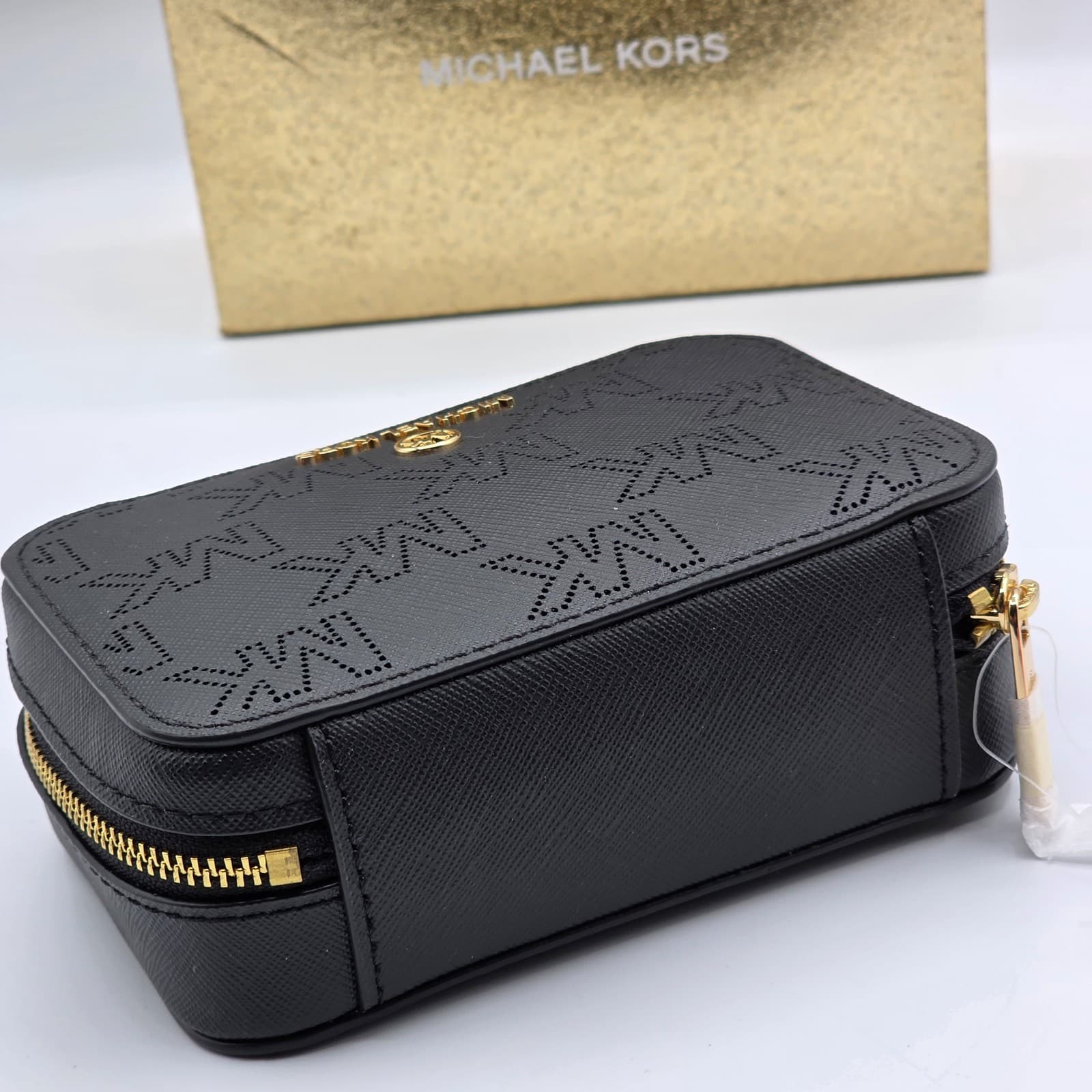 NWT Michael Kors Giftables Small Jewelry Case Box Leather Black Travel $128 MK - Thumbnail 8