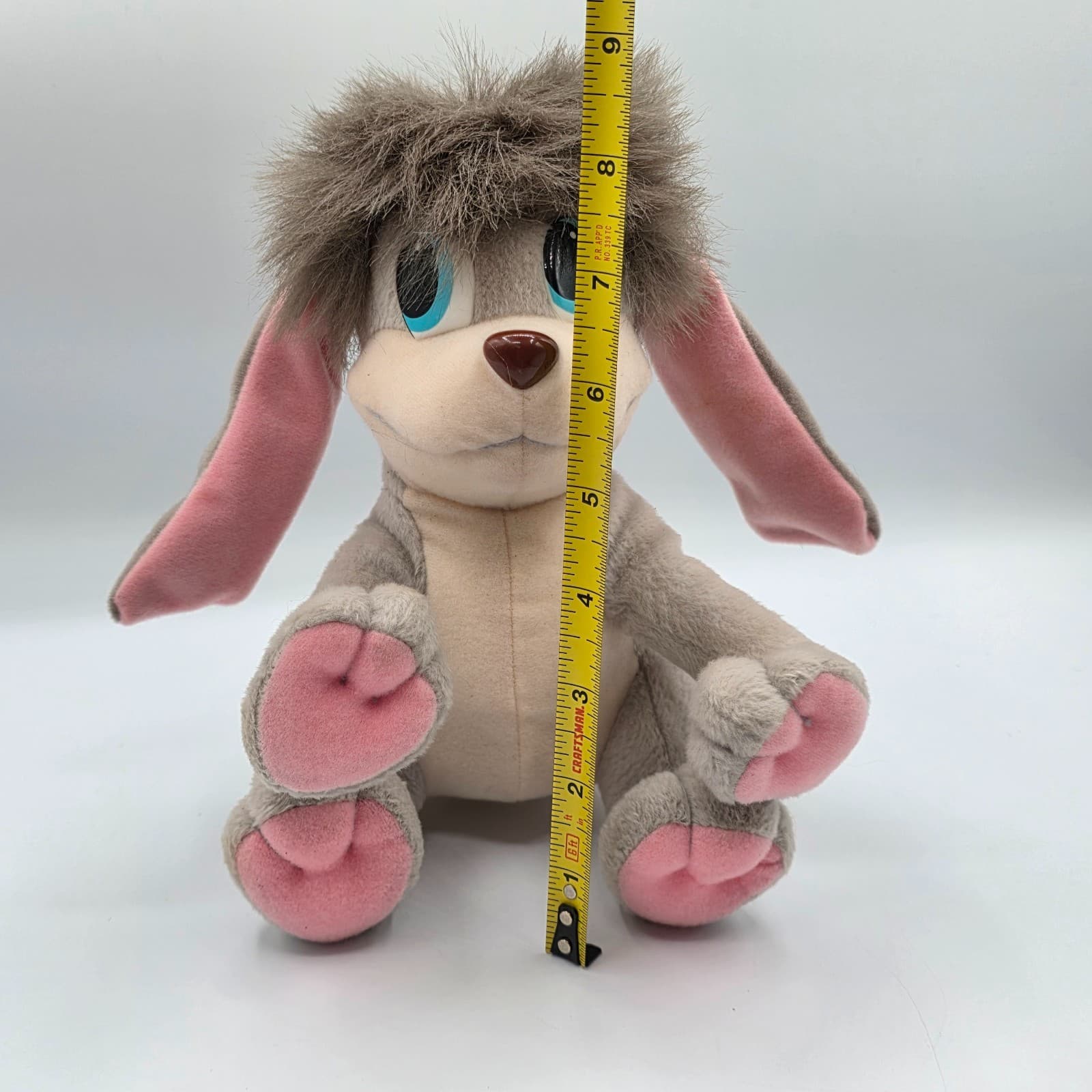 VTG 1997 Anastasia Pooka Puppy Dog Plush Gray Flapping Ears 8.5” FOX Toy 90s - Thumbnail 2