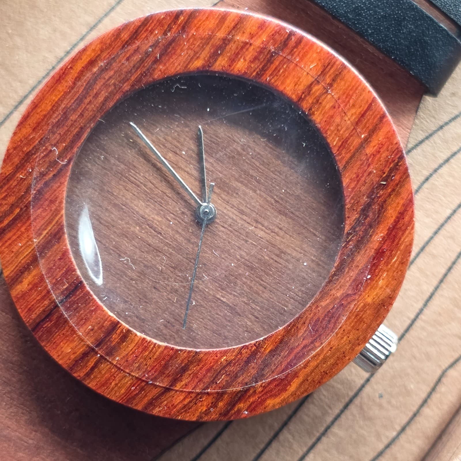 Wooden Watch By Analog Watch Co. Carpenter Collection Makore & Red Sander - Thumbnail 3