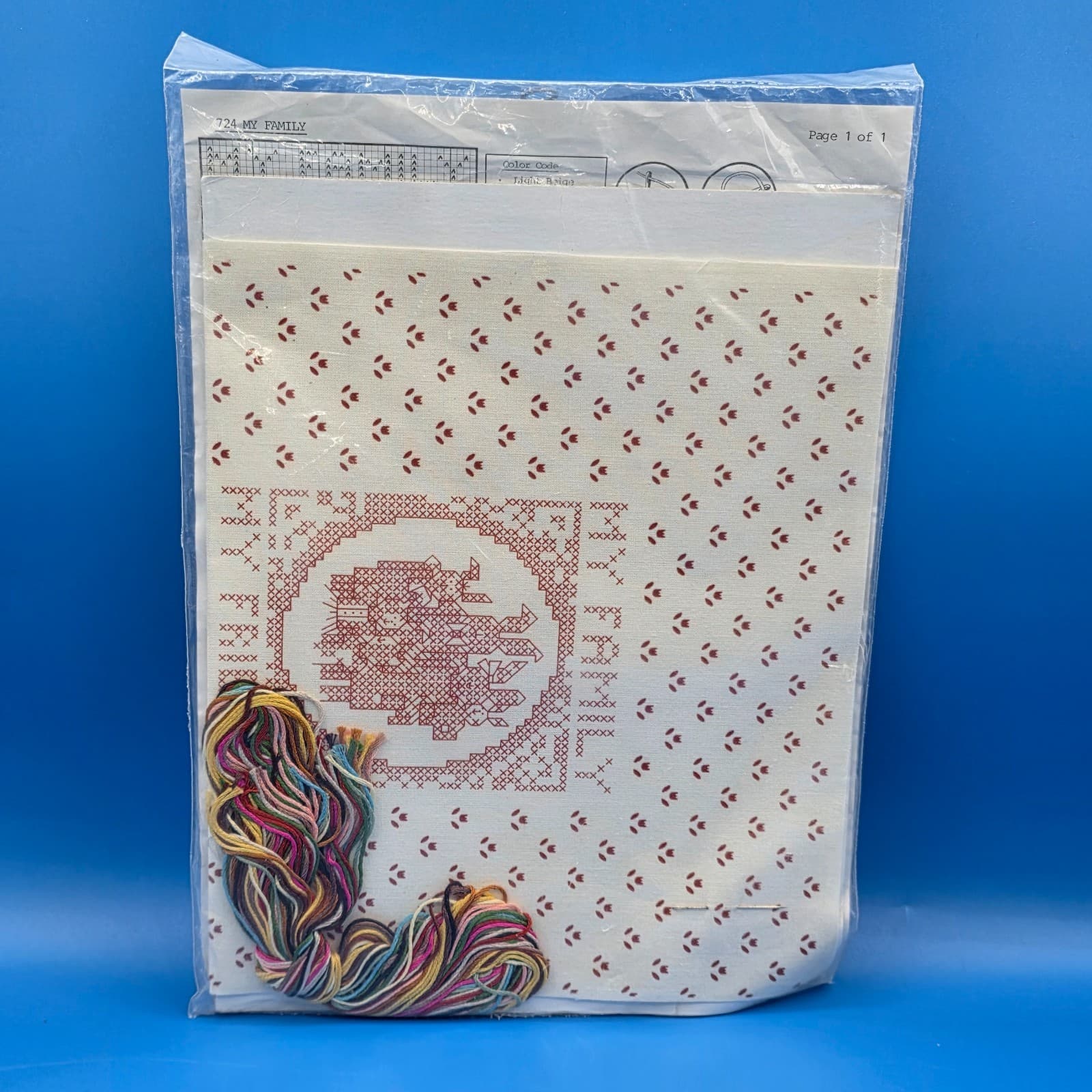 Needles 'N Hoops Prints Charming Counted Cross Stitch Kit #724 MY FAMILY~~NIP!! - Thumbnail 4