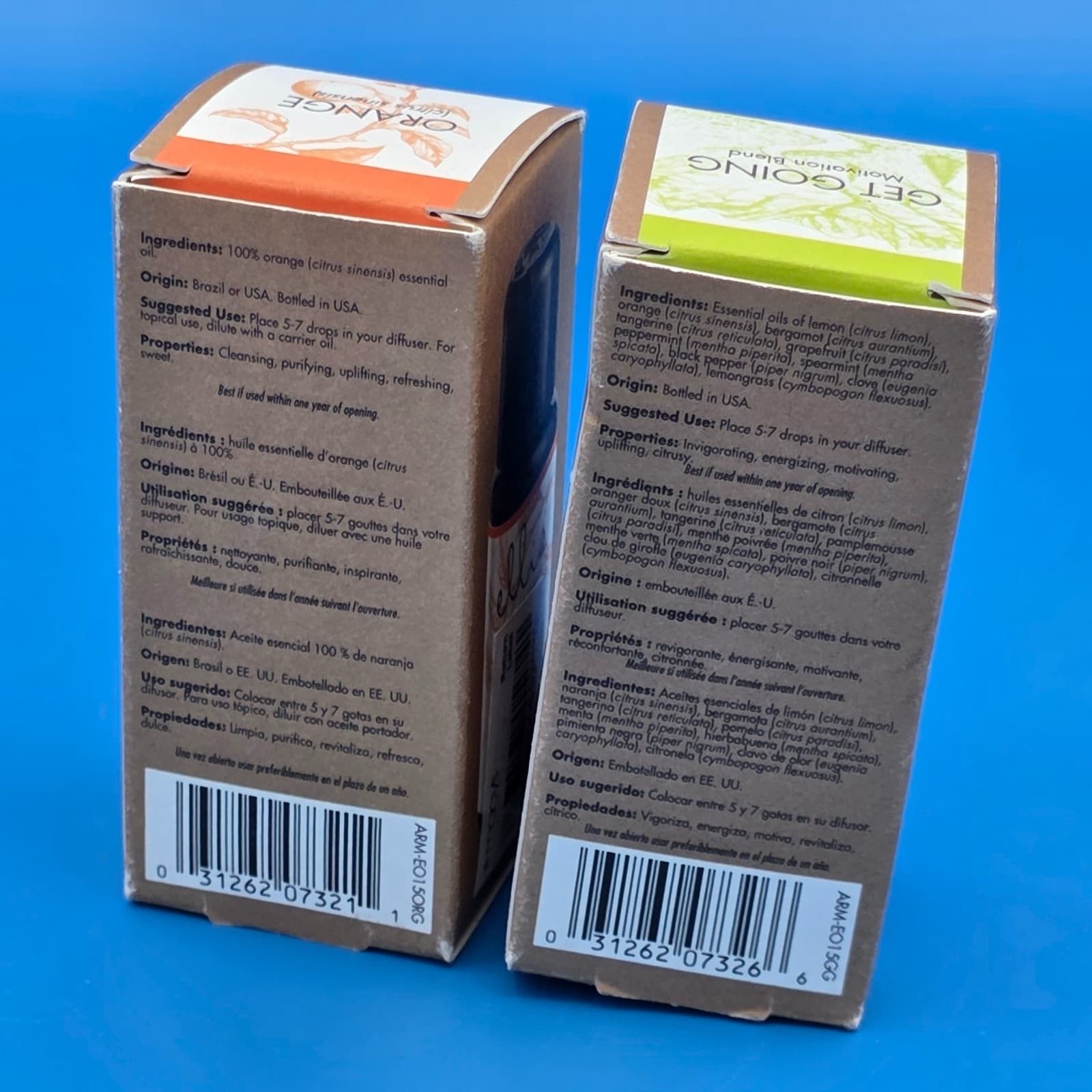 2x Ellia Get Going & Orange Therapeutic Pure Essential Oil Homedics 0.5 oz - Thumbnail 6