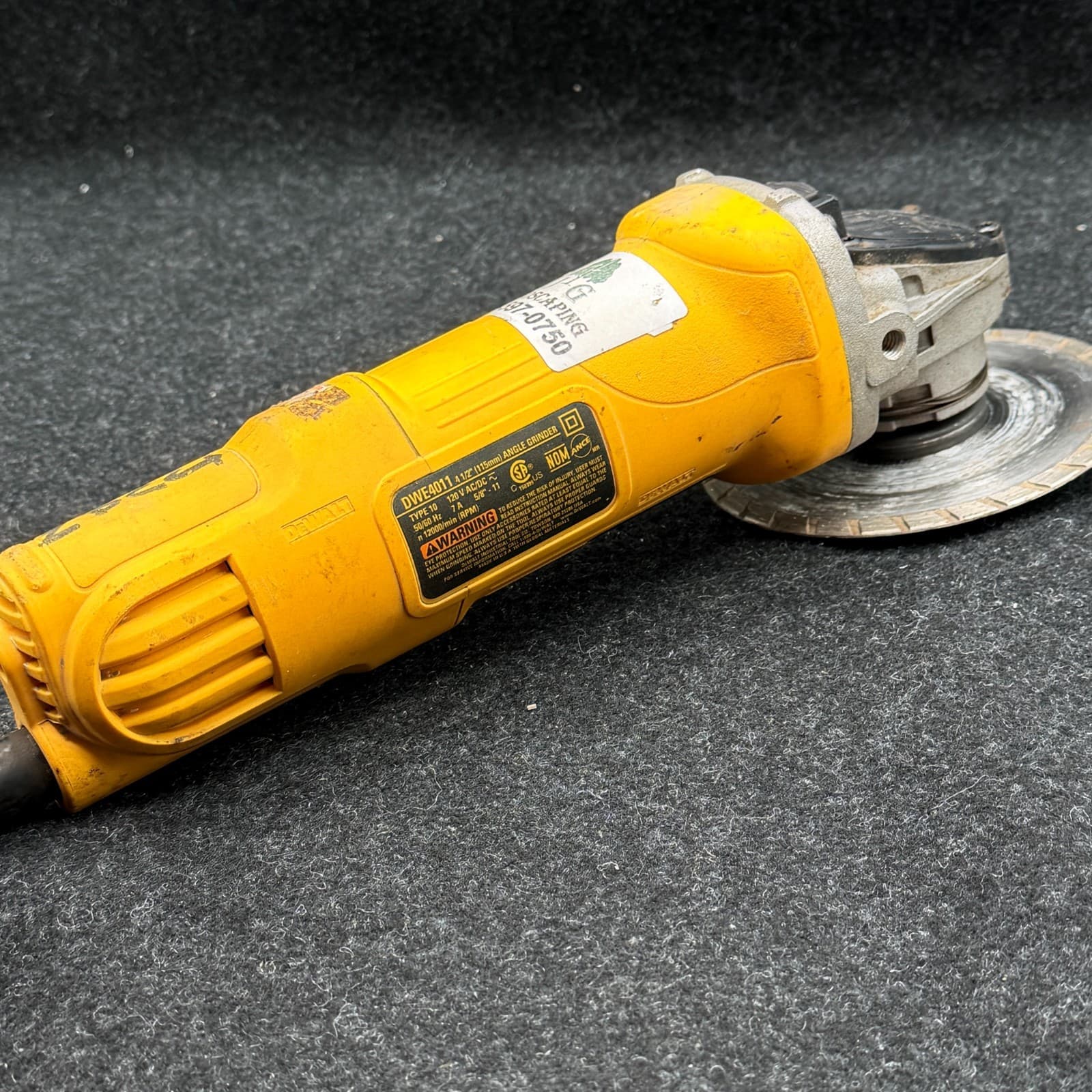 Dewalt DWE4011 4-1/2 in. Small Angle Grinder Used - Thumbnail 5