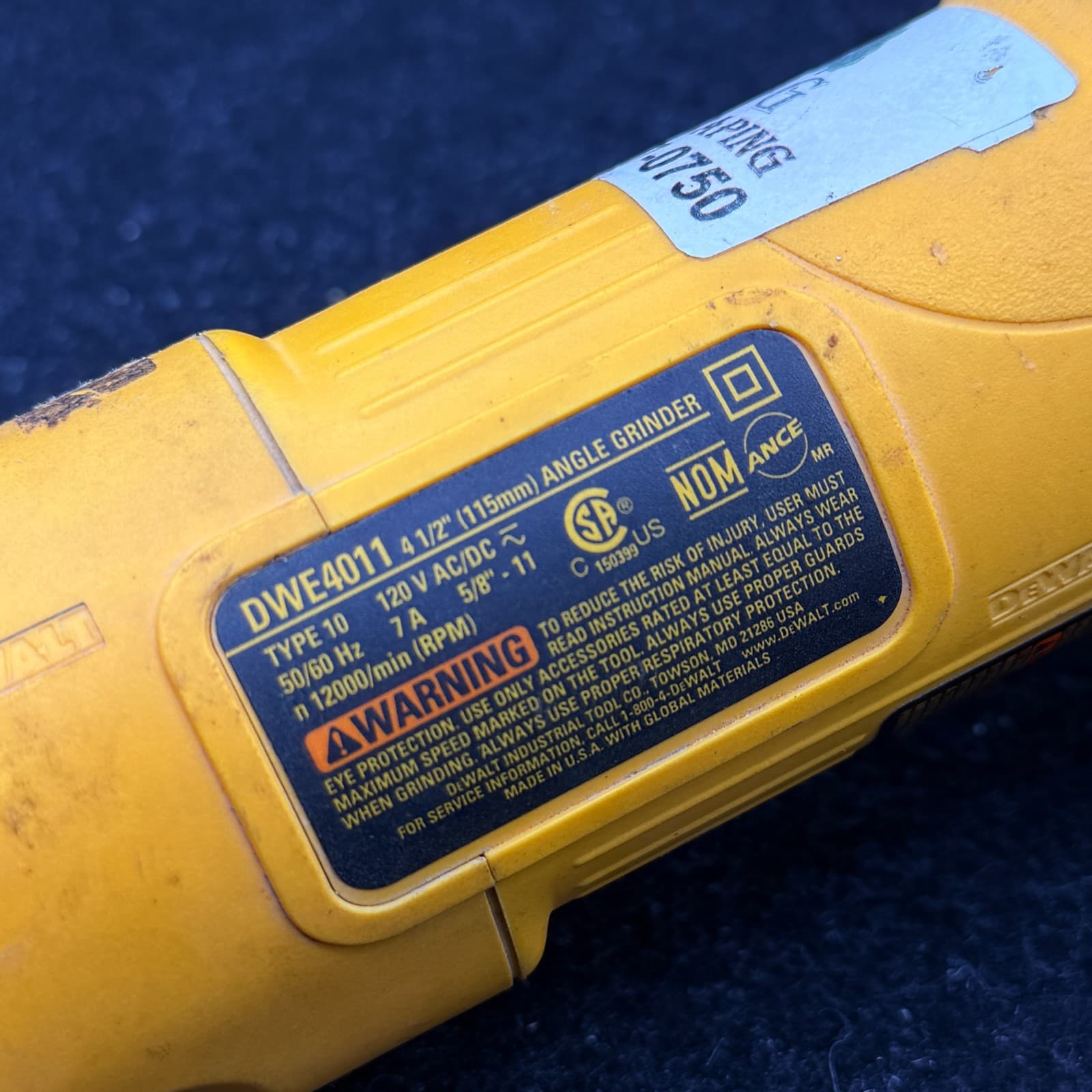 Dewalt DWE4011 4-1/2 in. Small Angle Grinder Used - Thumbnail 6