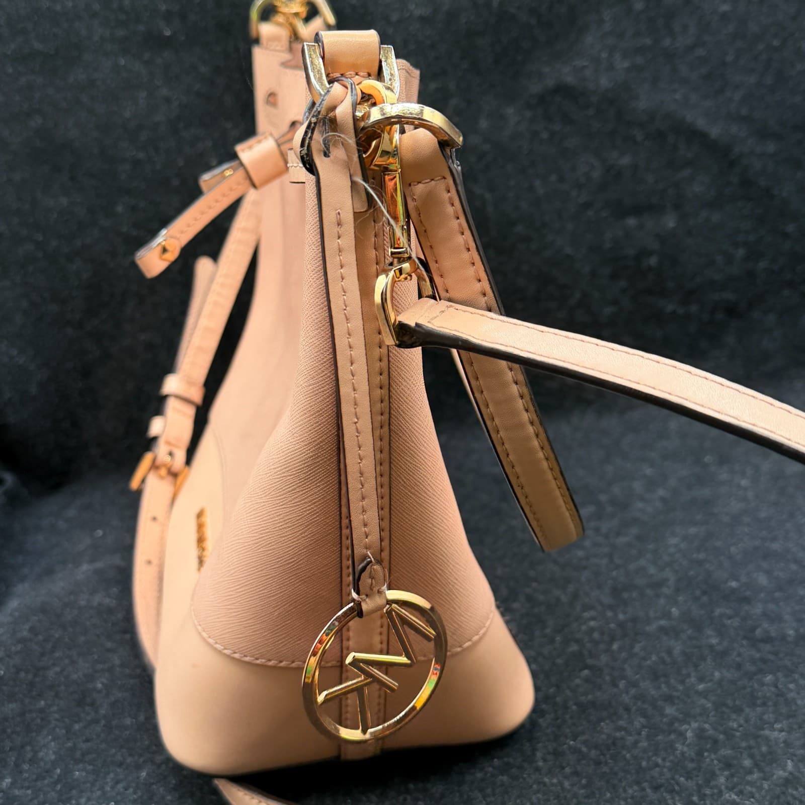 Michael Kors Trista Leather Bucket Bag - Light Pink - Lightly Used - Thumbnail 6