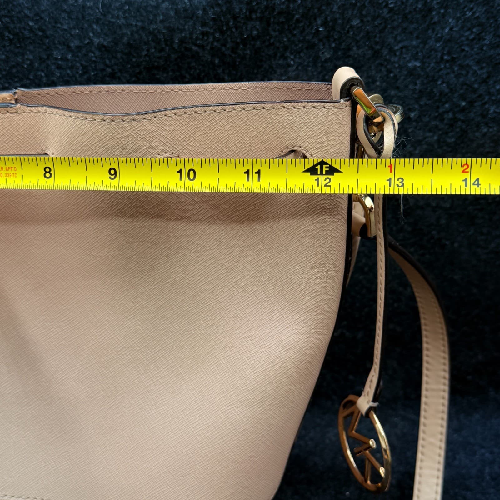 Michael Kors Trista Leather Bucket Bag - Light Pink - Lightly Used - Thumbnail 3