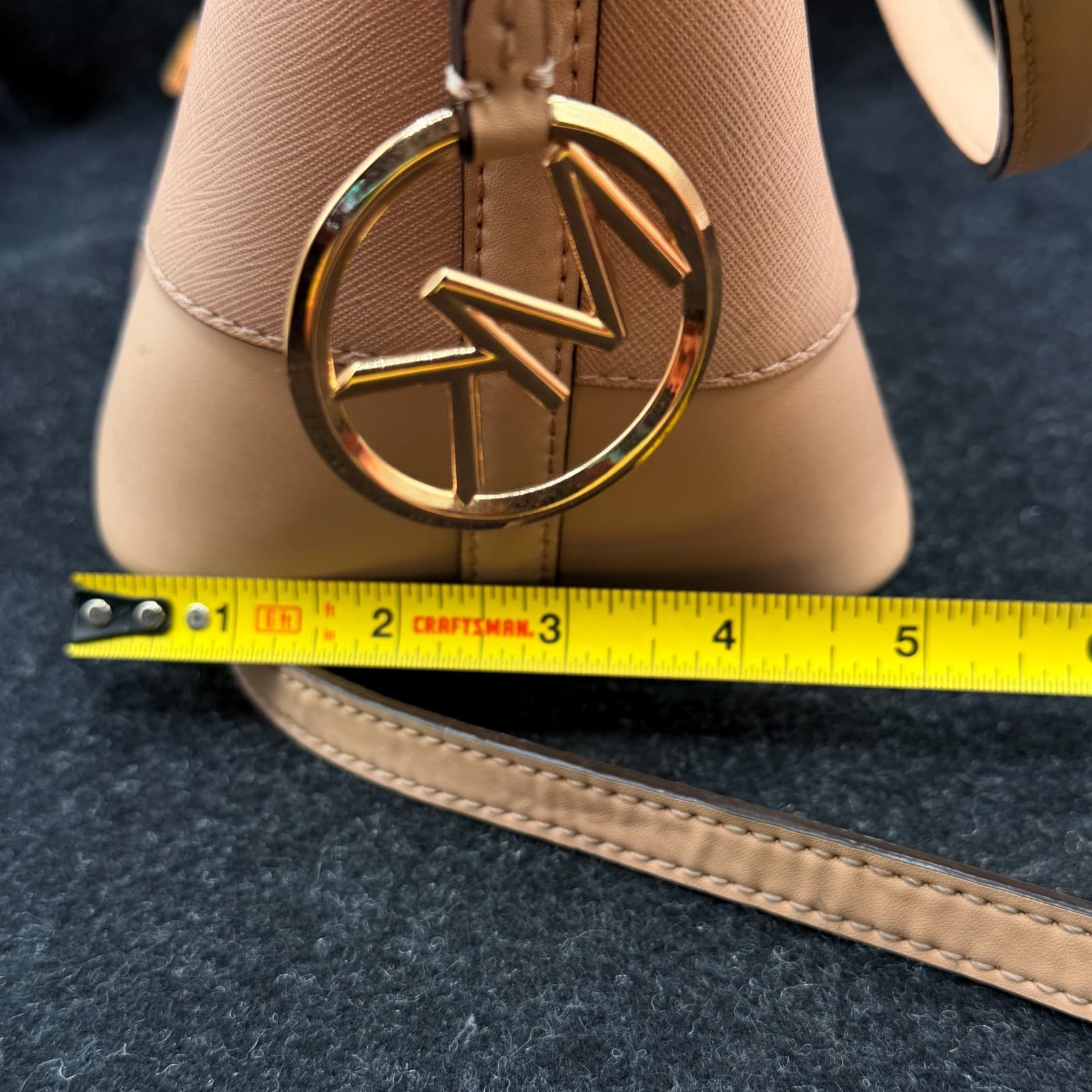Michael Kors Trista Leather Bucket Bag - Light Pink - Lightly Used - Thumbnail 5