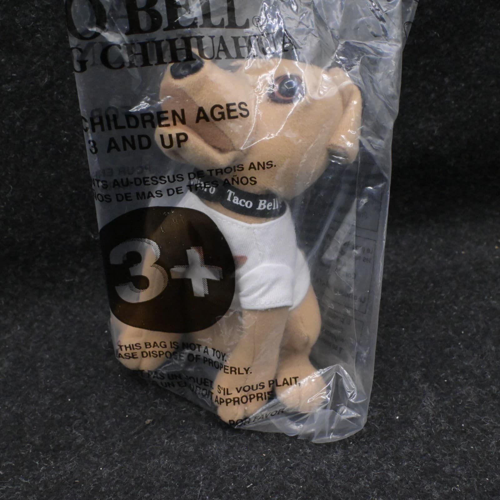 Taco Bell Chihuahua Dog Wearing T Shirt Sealed Bag Not Working Plush By Applause - Thumbnail 2