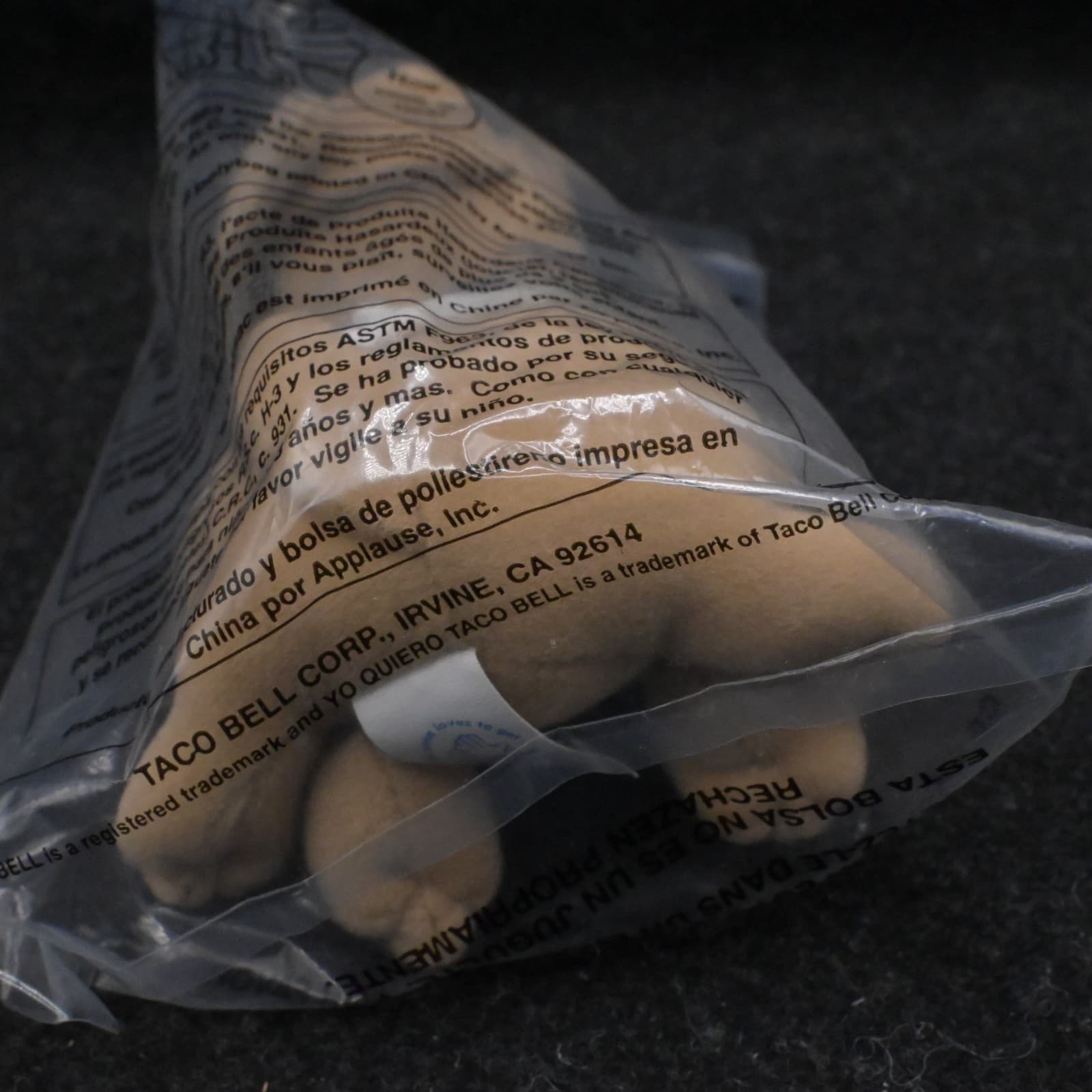 Taco Bell Chihuahua Dog Wearing T Shirt Sealed Bag Not Working Plush By Applause - Thumbnail 6