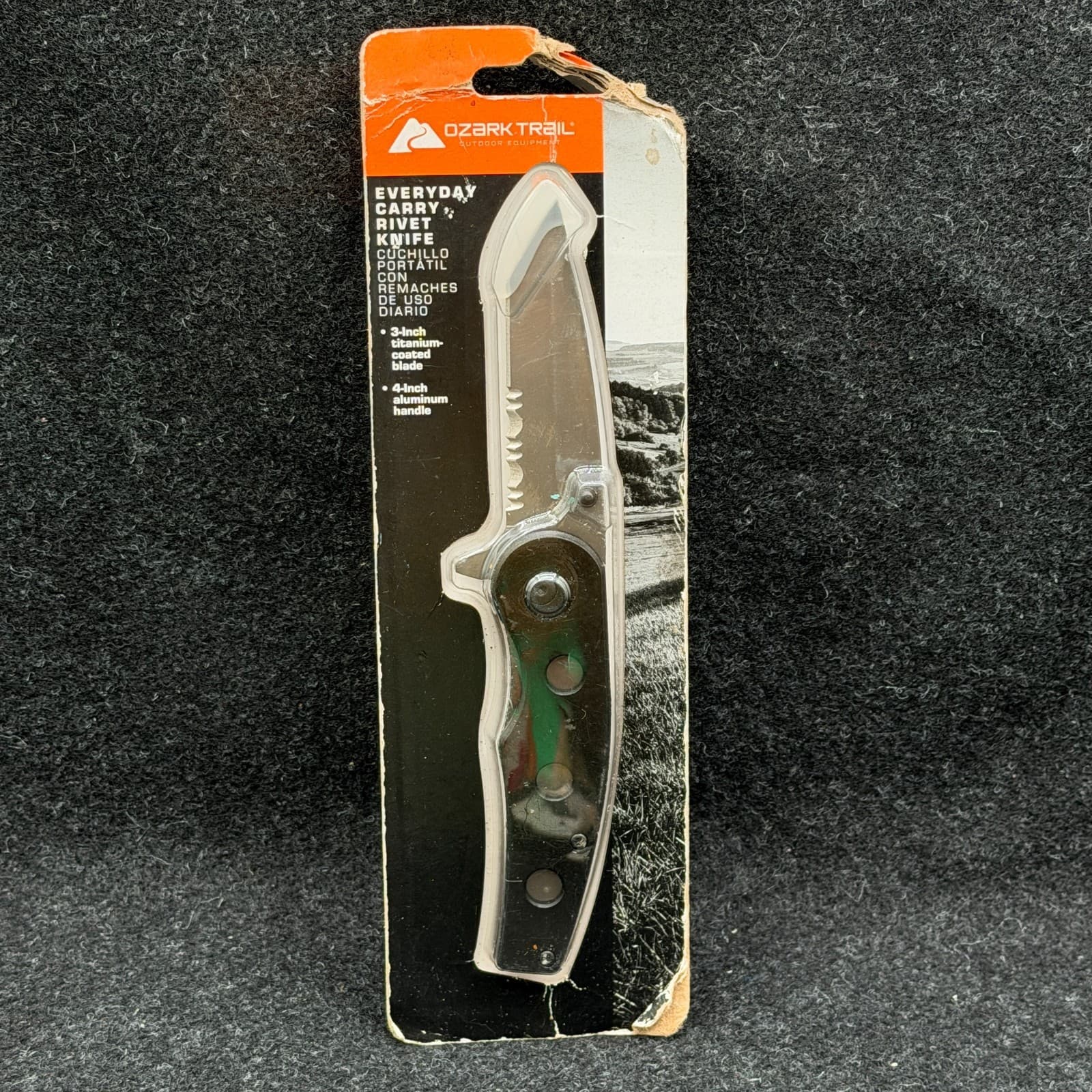 Ozark Trail Camouflage Pocket Knife with Clip & Everyday Carry Rivet Knife - Thumbnail 8