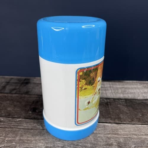 Vintage Herbie The Love Bug Volkswagen Blue Plastic Lunchbox w/ Thermos RARE - Thumbnail 11