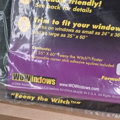 WOWindow Posters! Halloween Feeny The Witch Translucent Window Poster 35"x60" - Thumbnail 2