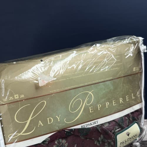 VTG Lady Pepperell Western Dust Ruffle Bed Skirt For California King Size Leaves - Thumbnail 3