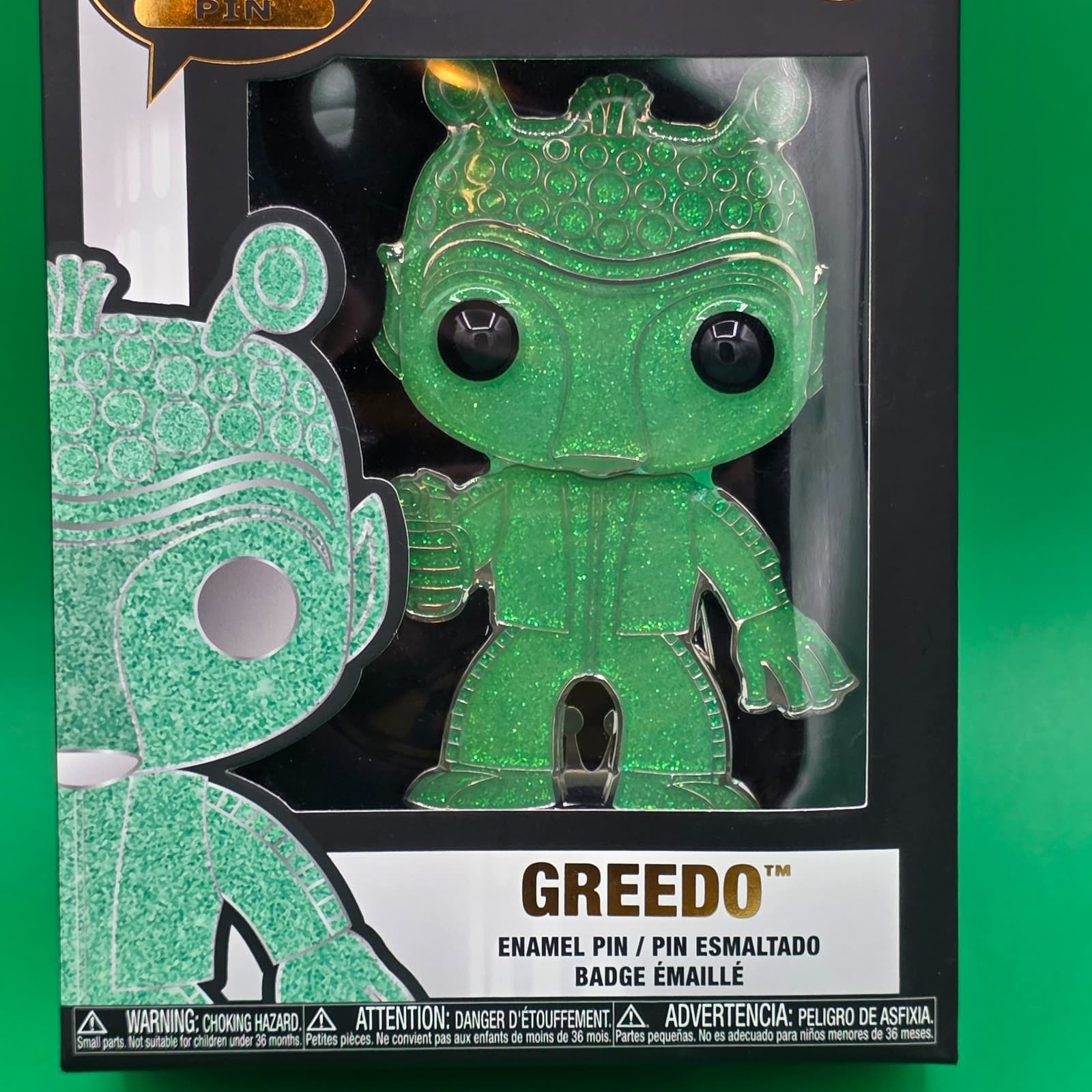 SEALED Star Wars Glitter CHASE Greedo 05 (Pop Pin) Enamel Pin BRAND NEW - Thumbnail 3