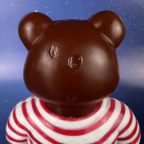 RARE Vintage 7" Plastic Pot Belly Teddy Bear Coin Bank JSNY - Thumbnail 8