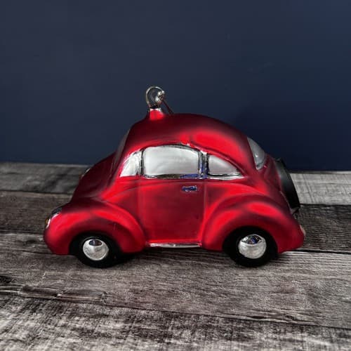 NO BOX CHRISTOPHER RADKO NIEMAN MARCUS LARGE RED BEETLE BUG CAR 6 1/2” RARE - Thumbnail 3