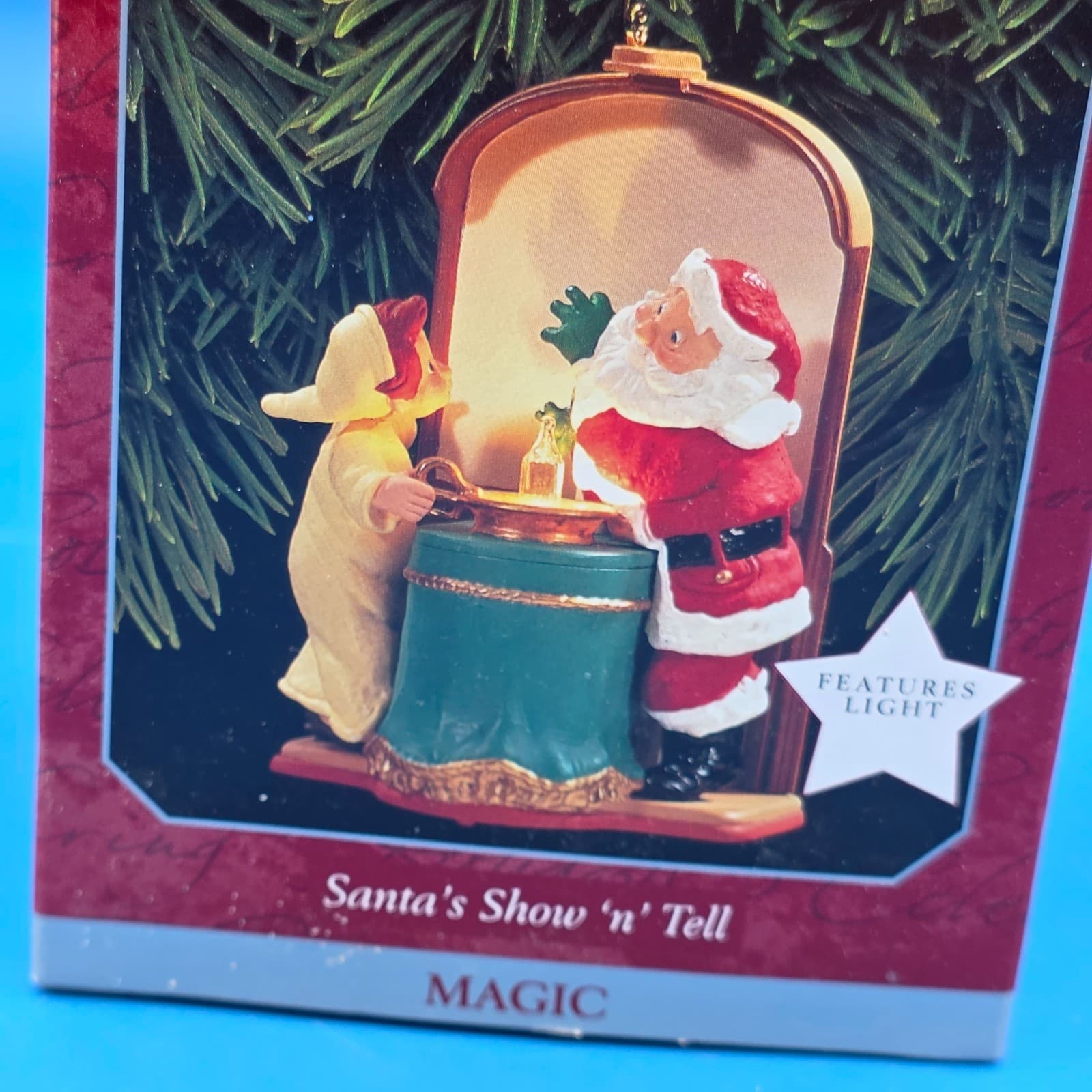 1998 Hallmark Magic SANTA'S SHOW ‘N’ TELL Keepsake Christmas Ornament Light - Thumbnail 3