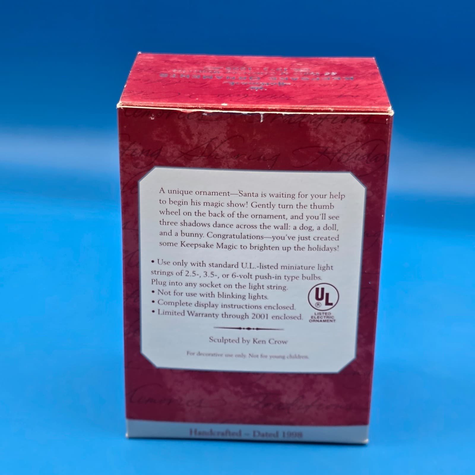 1998 Hallmark Magic SANTA'S SHOW ‘N’ TELL Keepsake Christmas Ornament Light - Thumbnail 2