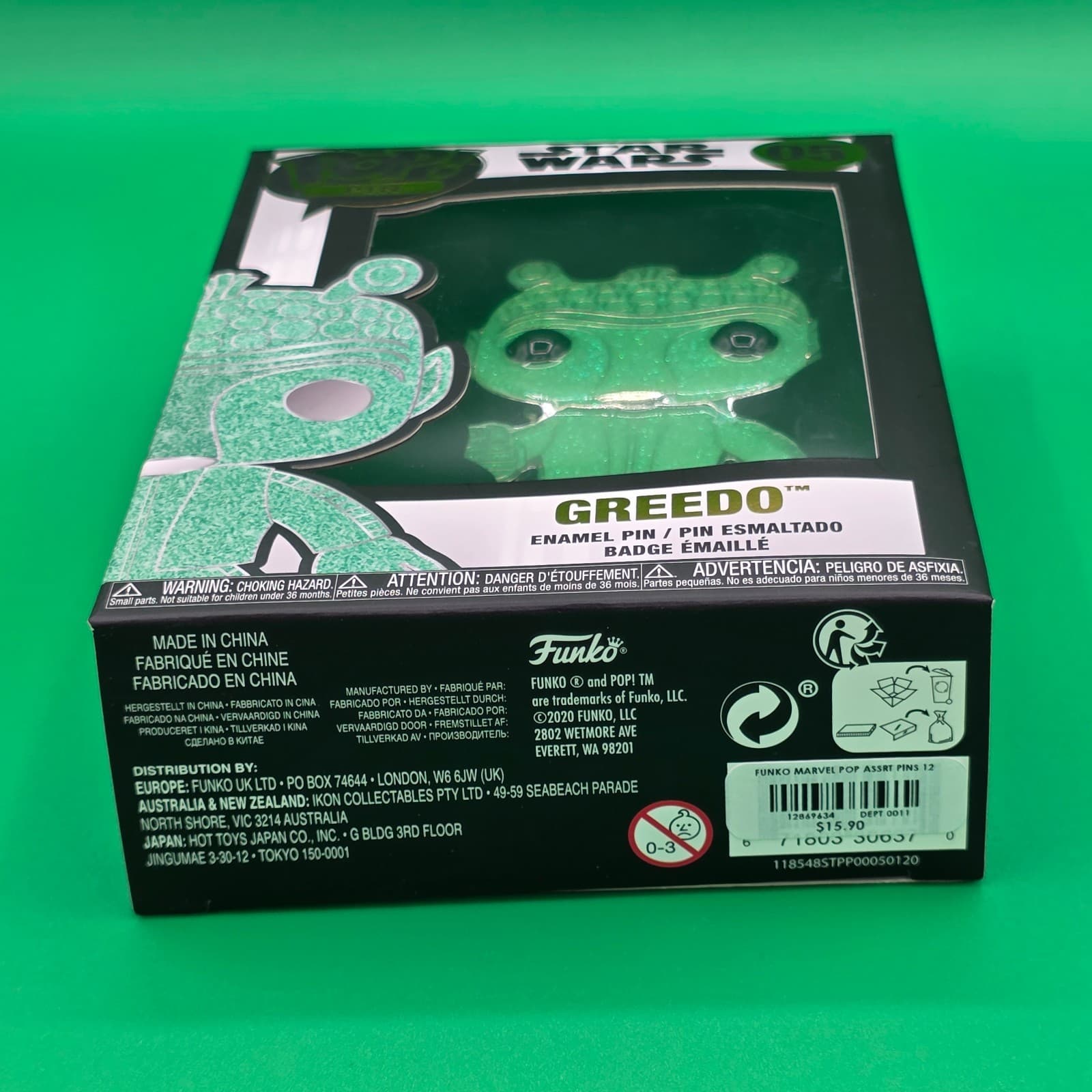 SEALED Star Wars Glitter CHASE Greedo 05 (Pop Pin) Enamel Pin BRAND NEW - Thumbnail 8