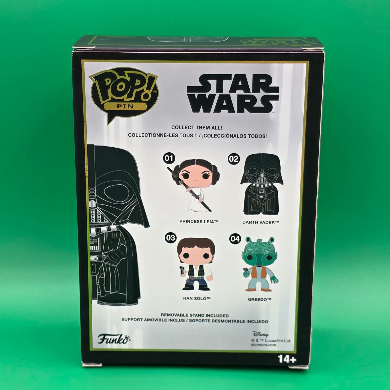 New Funko Pop Disney Lucasfilm Pin Star Wars 02 Darth Vader Dark Side Enamel Pin - Thumbnail 4