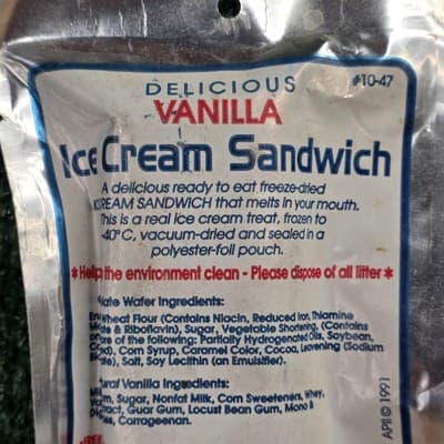 Vintage 1991 Space Adventure Food Freeze Dried Ice Cream Sandwich APII - Thumbnail 6