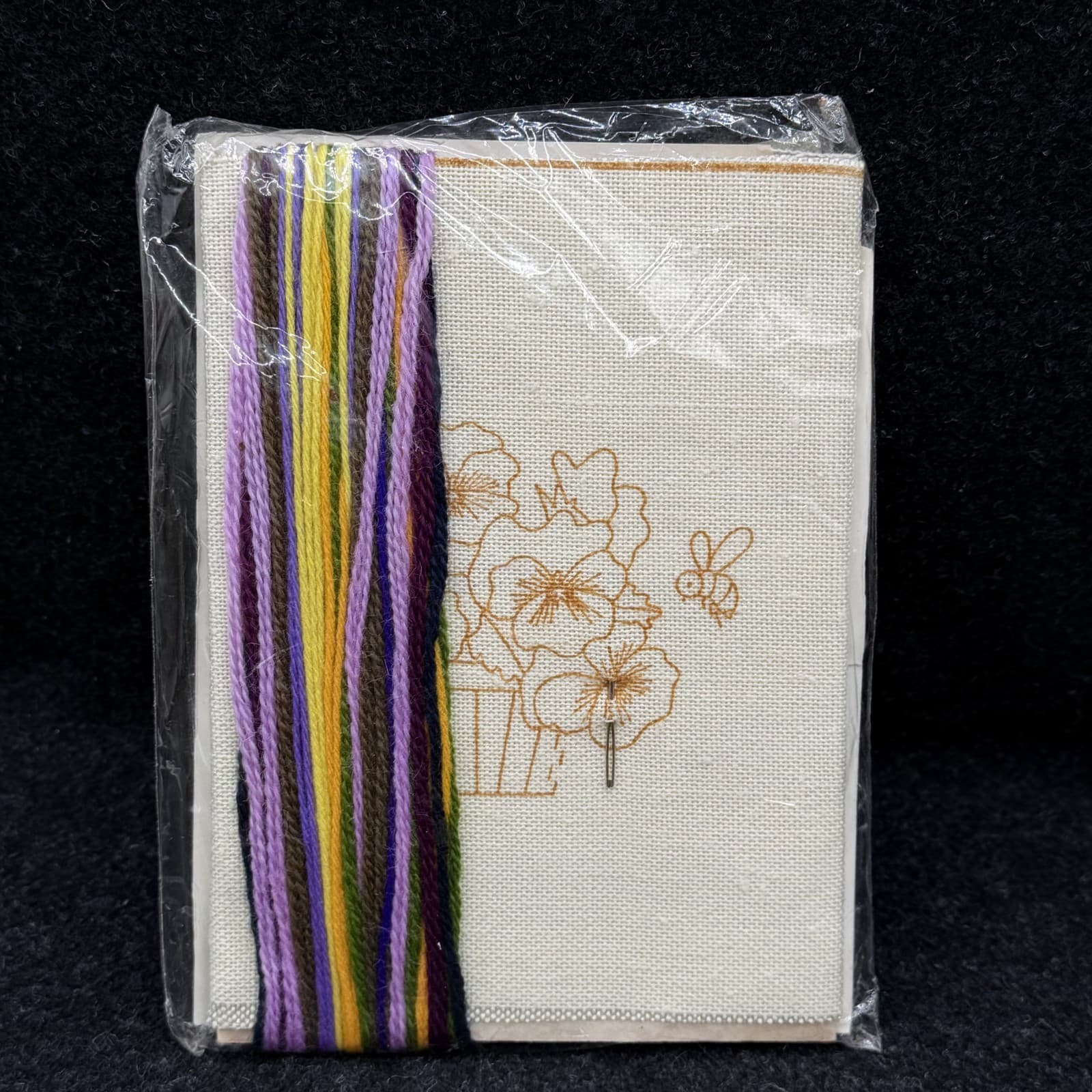 Jiffy Stitchery Crewel Embroidery Kit Pansy Basket #256A NIP - Thumbnail 7