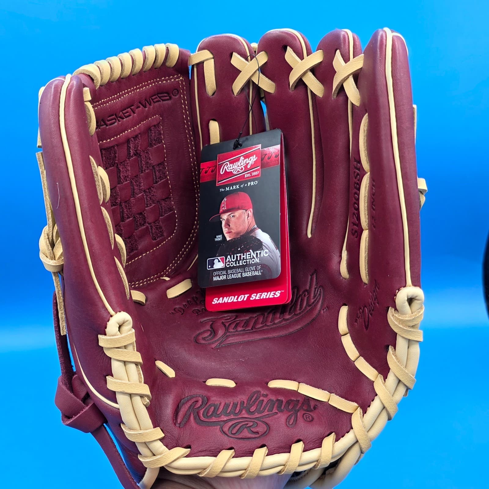 New Rawlings Sandlot Baseball Glove 12 Inch S1200BSH The Gold Glove Co RHT - Thumbnail 2