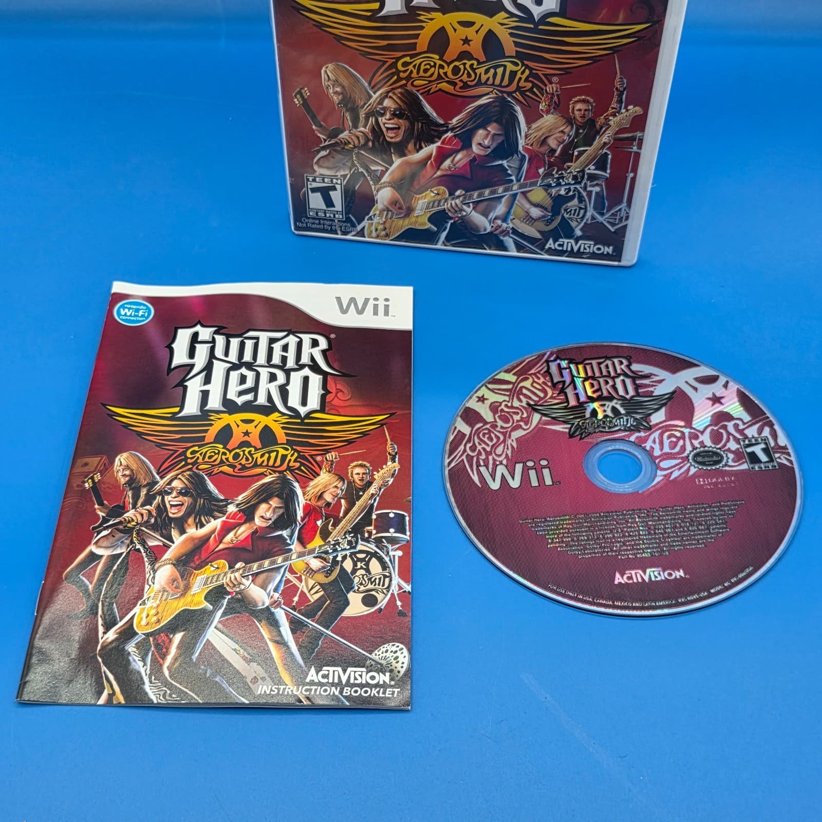 Guitar Hero: Aerosmith (Nintendo Wii, 2008) Complete CIB Tested - Thumbnail 2