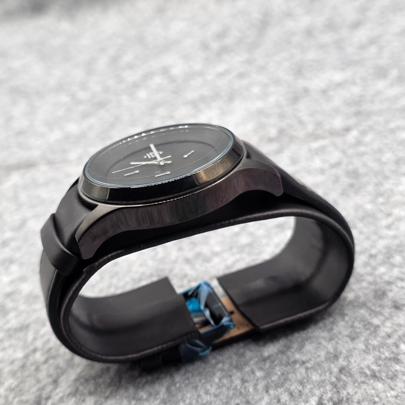 Croton Chronomaster ALL BLACK 10 ATM Japan Quartz CC311155 Minimalist New RARE - Thumbnail 7