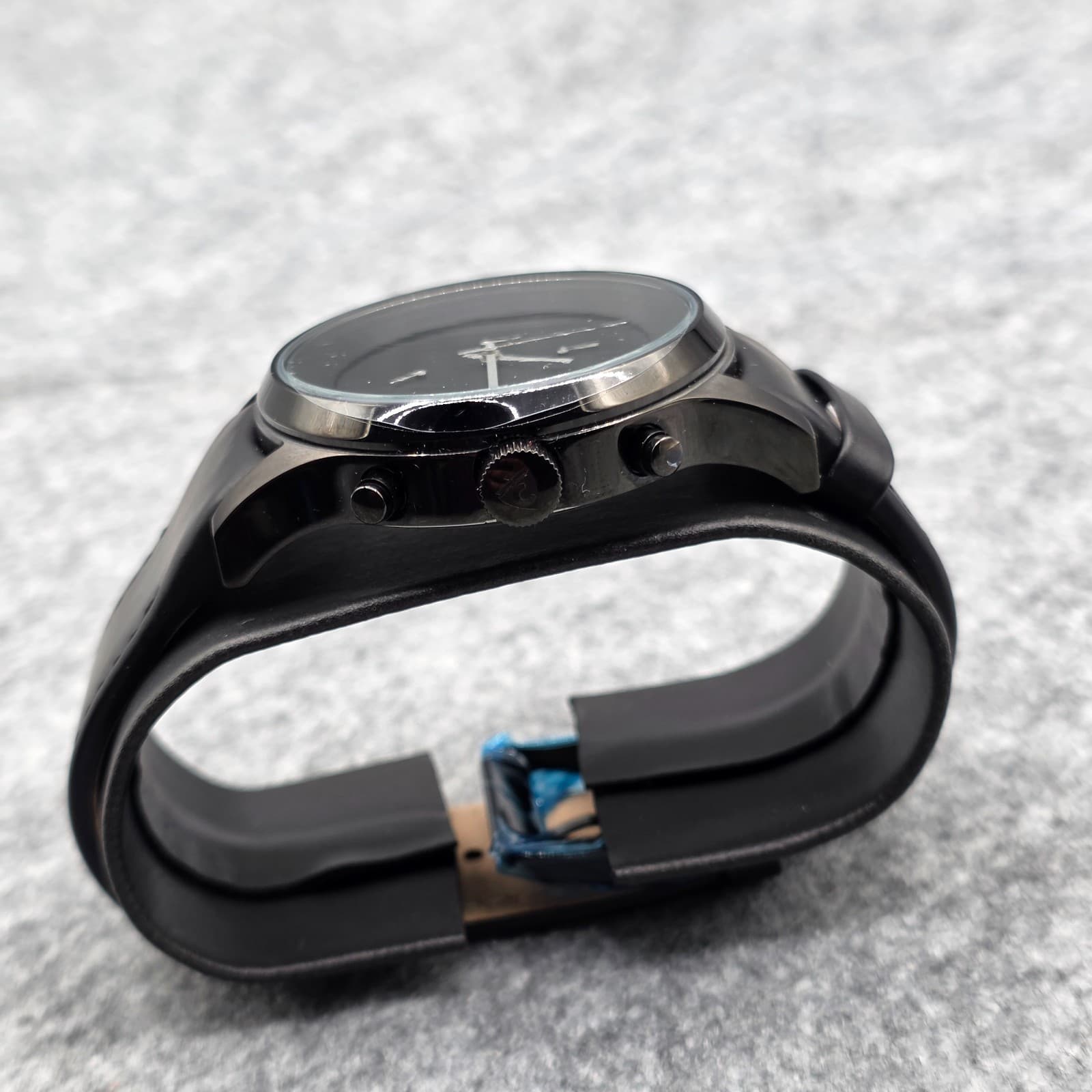 Croton Chronomaster ALL BLACK 10 ATM Japan Quartz CC311155 Minimalist New RARE - Thumbnail 6