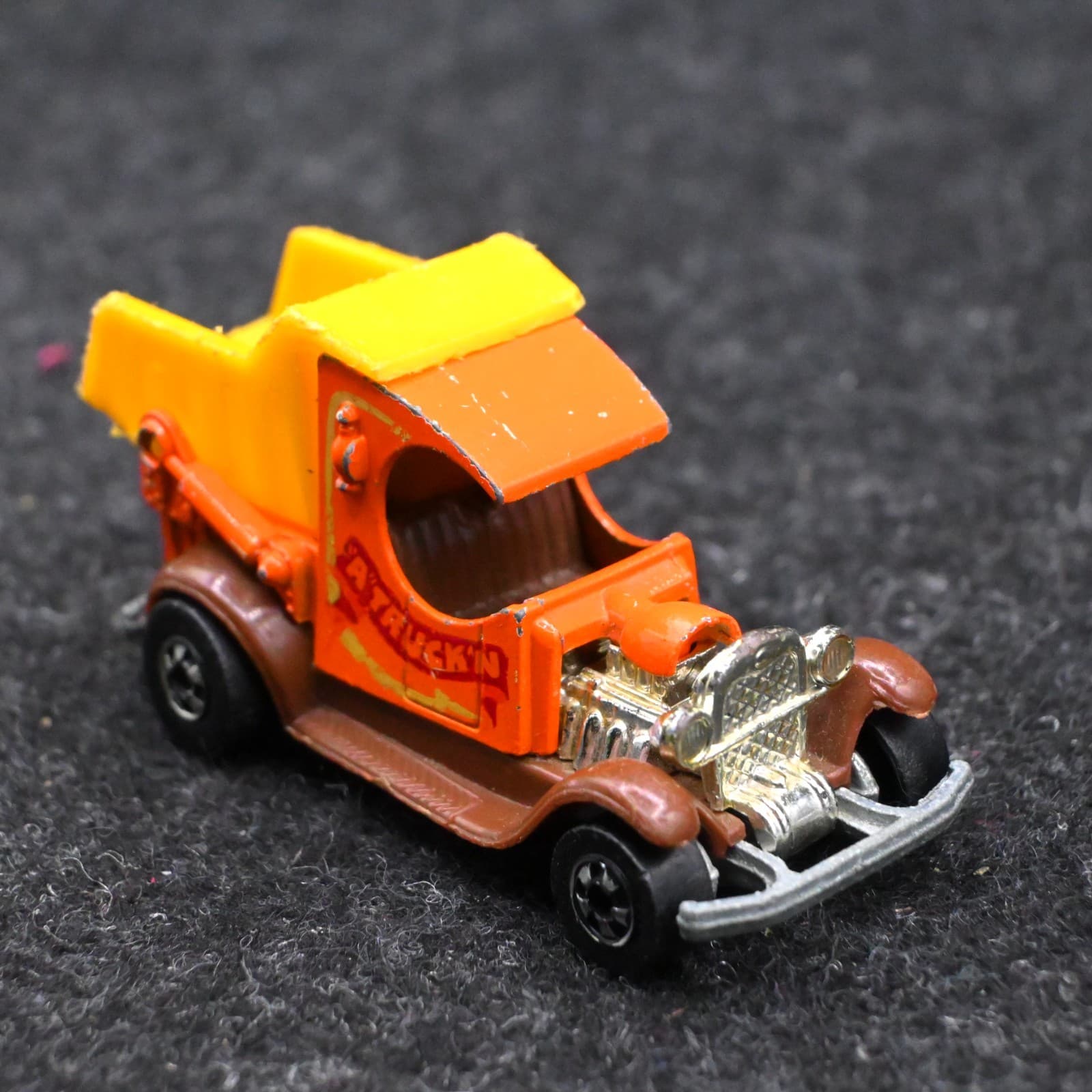 Vintage 1977 Hot Wheels Diecast 1/64 Orange A TRUCK'N Ford Dump Truck HK EX-NM - Thumbnail 5