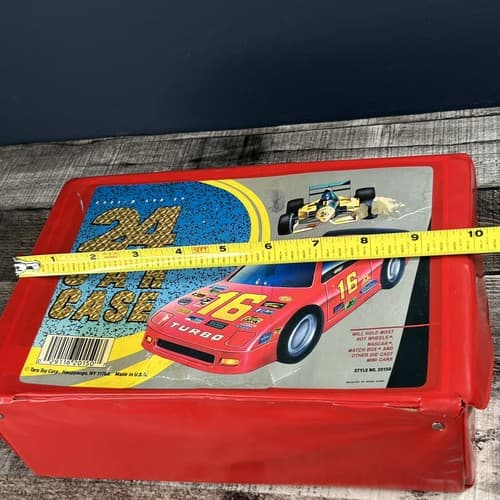 Vintage Tara Toy Corp 24 Count Hot Wheels Matchbox Car Case Red - Thumbnail 13