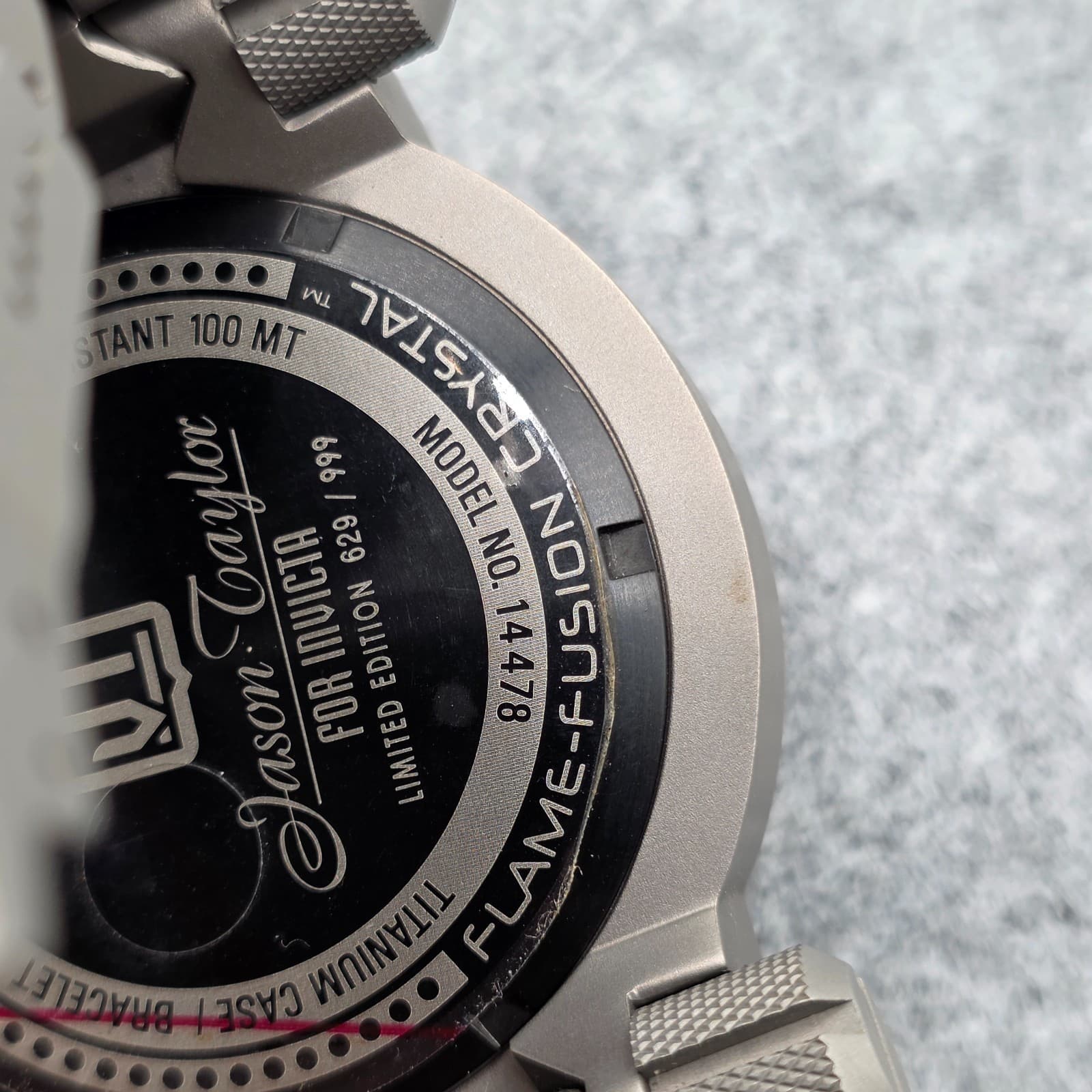 Invicta Jason Taylor Titanium 38mm Men Watch Model 14478 Limited Edition 629/999 - Thumbnail 13