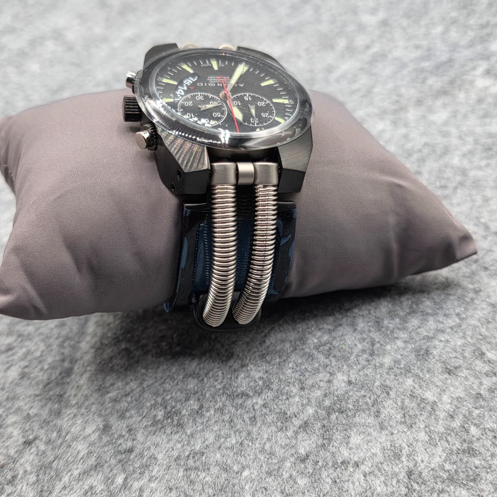 ANDROID HYDROMATIC MODEL AD 430 BLACK IP QUARTZ CHRONOGRAPH NEED BATTERY - Thumbnail 9
