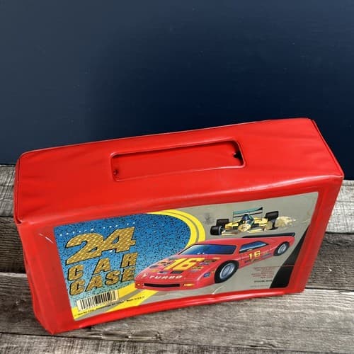 Vintage Tara Toy Corp 24 Count Hot Wheels Matchbox Car Case Red - Thumbnail 5